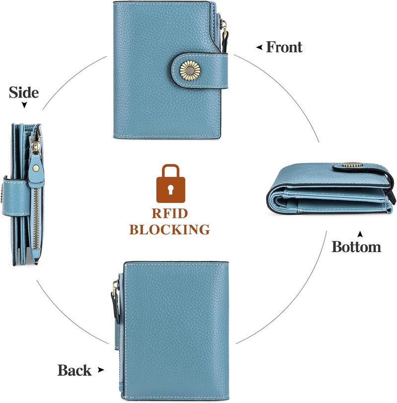 FALAN MULE Small Wallet for Women Leather Bifold Compact Small Womens Wallet with RFID Blocking - Image 4